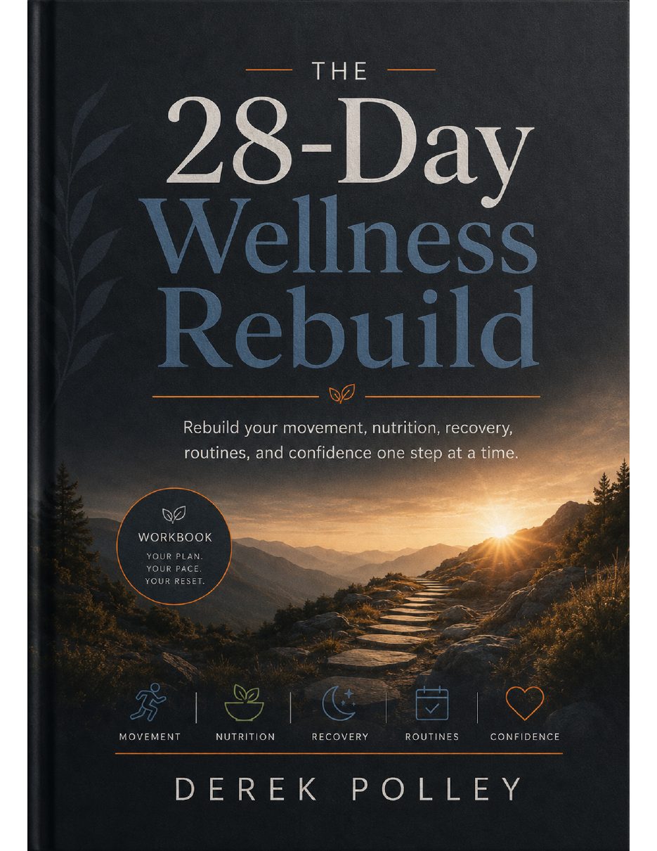 Cover of The 28-Day Wellness Rebuild workbook.